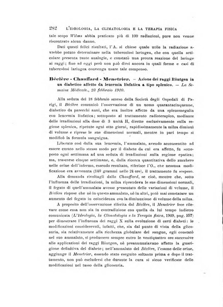 L'idrologia, la climatologia e la terapia fisica periodico mensile dell'Associazione medica italiana d'idrologia, climatologia e terapia fisica