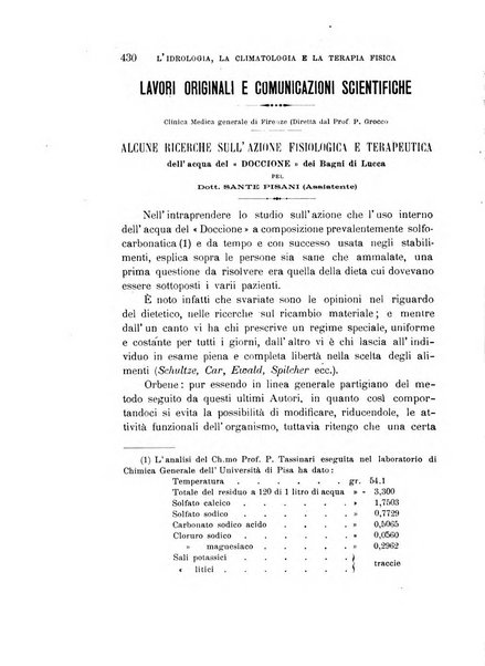 L'idrologia, la climatologia e la terapia fisica periodico mensile dell'Associazione medica italiana d'idrologia, climatologia e terapia fisica