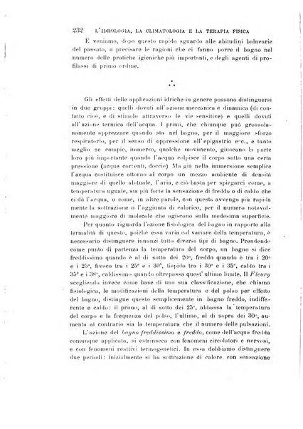 L'idrologia, la climatologia e la terapia fisica periodico mensile dell'Associazione medica italiana d'idrologia, climatologia e terapia fisica