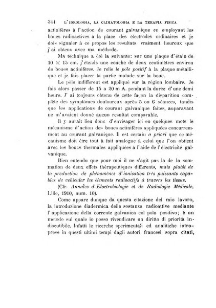 L'idrologia, la climatologia e la terapia fisica periodico mensile dell'Associazione medica italiana d'idrologia, climatologia e terapia fisica