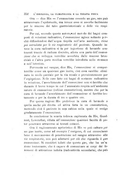 L'idrologia, la climatologia e la terapia fisica periodico mensile dell'Associazione medica italiana d'idrologia, climatologia e terapia fisica