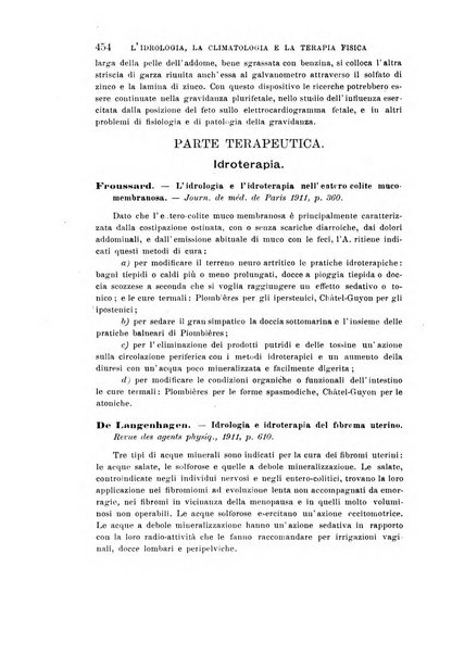 L'idrologia, la climatologia e la terapia fisica periodico mensile dell'Associazione medica italiana d'idrologia, climatologia e terapia fisica