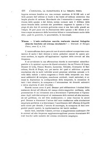 L'idrologia, la climatologia e la terapia fisica periodico mensile dell'Associazione medica italiana d'idrologia, climatologia e terapia fisica