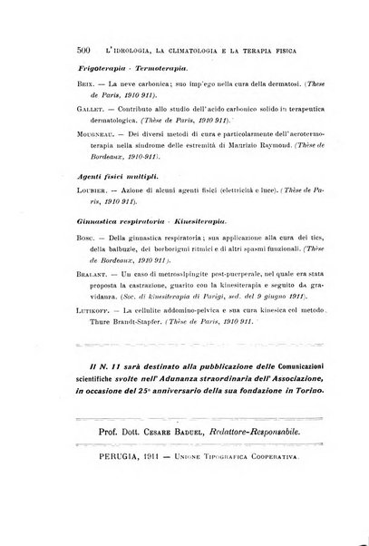 L'idrologia, la climatologia e la terapia fisica periodico mensile dell'Associazione medica italiana d'idrologia, climatologia e terapia fisica