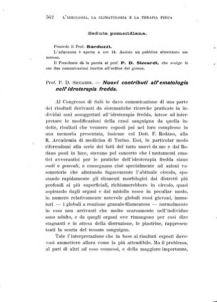 L'idrologia, la climatologia e la terapia fisica periodico mensile dell'Associazione medica italiana d'idrologia, climatologia e terapia fisica