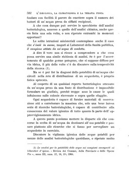 L'idrologia, la climatologia e la terapia fisica periodico mensile dell'Associazione medica italiana d'idrologia, climatologia e terapia fisica