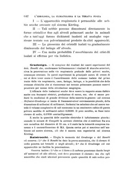 L'idrologia, la climatologia e la terapia fisica periodico mensile dell'Associazione medica italiana d'idrologia, climatologia e terapia fisica