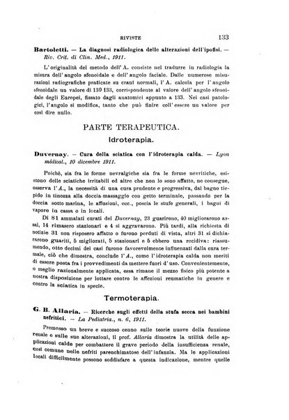 L'idrologia, la climatologia e la terapia fisica periodico mensile dell'Associazione medica italiana d'idrologia, climatologia e terapia fisica