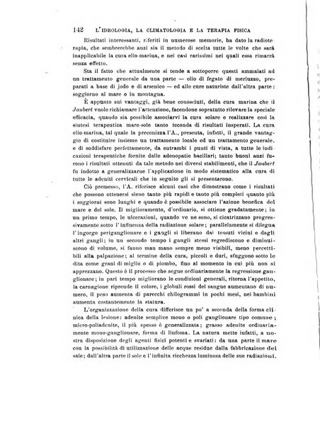 L'idrologia, la climatologia e la terapia fisica periodico mensile dell'Associazione medica italiana d'idrologia, climatologia e terapia fisica