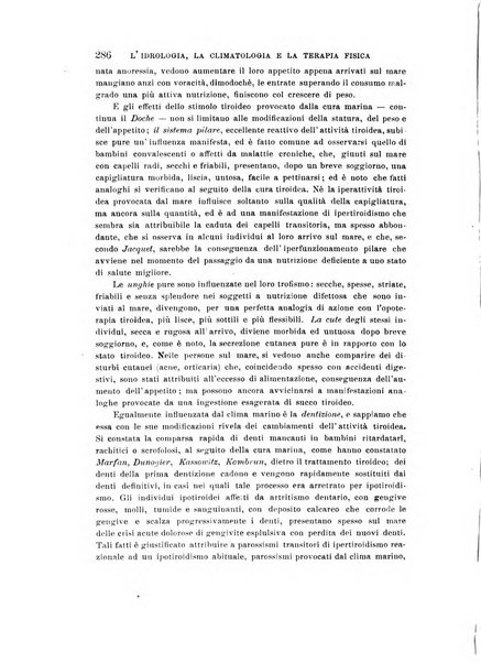 L'idrologia, la climatologia e la terapia fisica periodico mensile dell'Associazione medica italiana d'idrologia, climatologia e terapia fisica