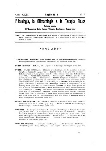 L'idrologia, la climatologia e la terapia fisica periodico mensile dell'Associazione medica italiana d'idrologia, climatologia e terapia fisica