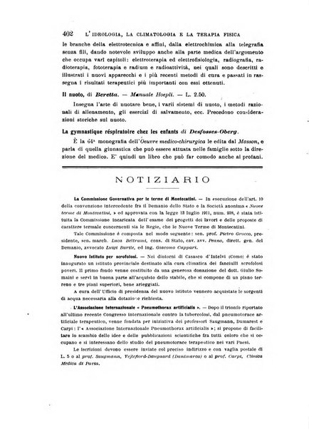 L'idrologia, la climatologia e la terapia fisica periodico mensile dell'Associazione medica italiana d'idrologia, climatologia e terapia fisica