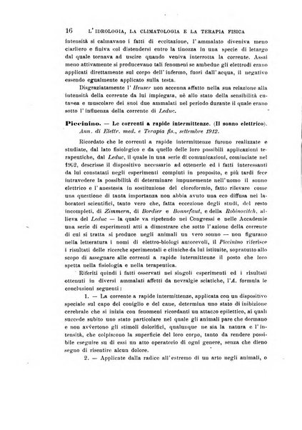 L'idrologia, la climatologia e la terapia fisica periodico mensile dell'Associazione medica italiana d'idrologia, climatologia e terapia fisica