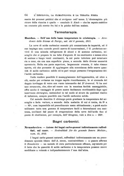 L'idrologia, la climatologia e la terapia fisica periodico mensile dell'Associazione medica italiana d'idrologia, climatologia e terapia fisica