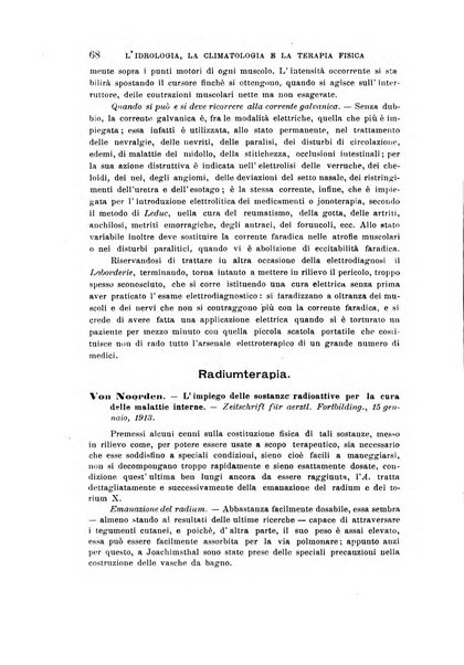 L'idrologia, la climatologia e la terapia fisica periodico mensile dell'Associazione medica italiana d'idrologia, climatologia e terapia fisica