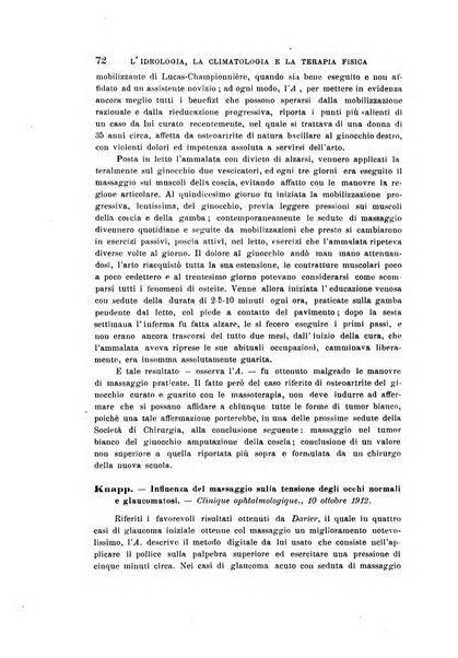 L'idrologia, la climatologia e la terapia fisica periodico mensile dell'Associazione medica italiana d'idrologia, climatologia e terapia fisica