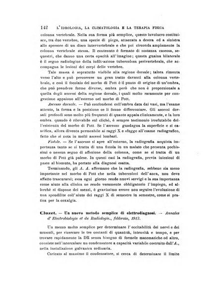 L'idrologia, la climatologia e la terapia fisica periodico mensile dell'Associazione medica italiana d'idrologia, climatologia e terapia fisica