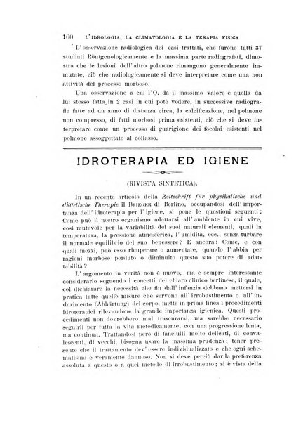 L'idrologia, la climatologia e la terapia fisica periodico mensile dell'Associazione medica italiana d'idrologia, climatologia e terapia fisica