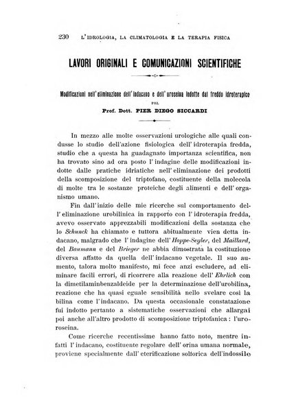 L'idrologia, la climatologia e la terapia fisica periodico mensile dell'Associazione medica italiana d'idrologia, climatologia e terapia fisica