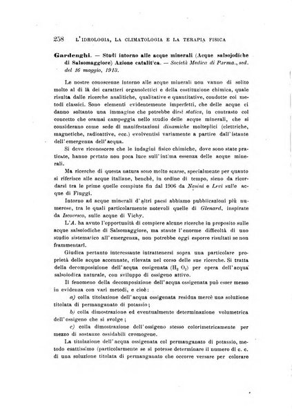 L'idrologia, la climatologia e la terapia fisica periodico mensile dell'Associazione medica italiana d'idrologia, climatologia e terapia fisica