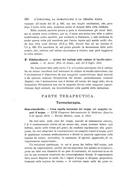 L'idrologia, la climatologia e la terapia fisica periodico mensile dell'Associazione medica italiana d'idrologia, climatologia e terapia fisica