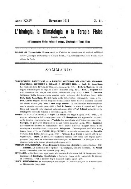 L'idrologia, la climatologia e la terapia fisica periodico mensile dell'Associazione medica italiana d'idrologia, climatologia e terapia fisica