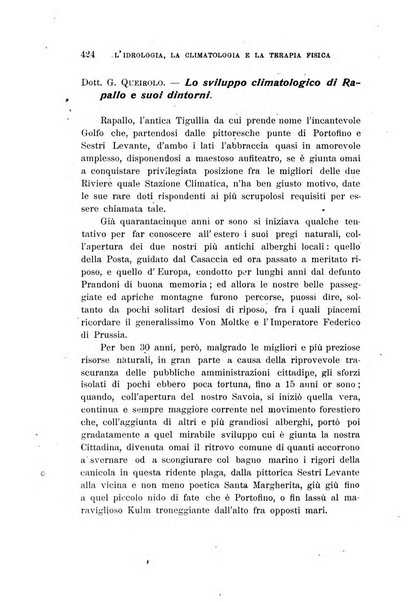 L'idrologia, la climatologia e la terapia fisica periodico mensile dell'Associazione medica italiana d'idrologia, climatologia e terapia fisica