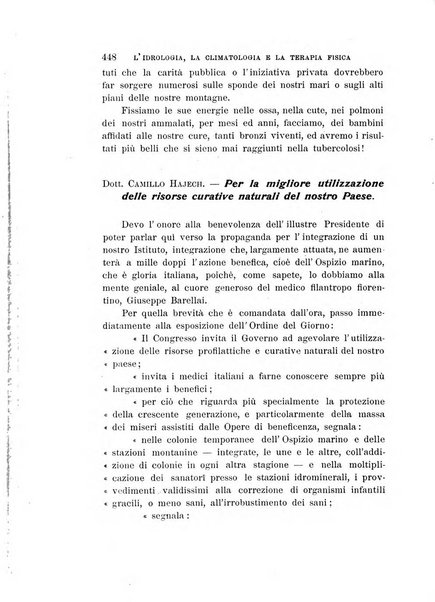 L'idrologia, la climatologia e la terapia fisica periodico mensile dell'Associazione medica italiana d'idrologia, climatologia e terapia fisica