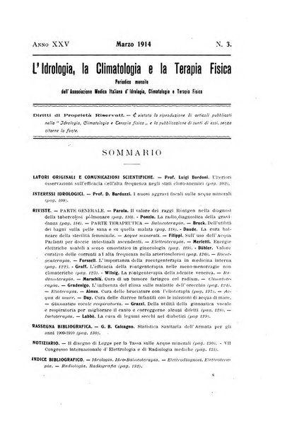 L'idrologia, la climatologia e la terapia fisica periodico mensile dell'Associazione medica italiana d'idrologia, climatologia e terapia fisica