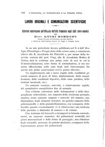 L'idrologia, la climatologia e la terapia fisica periodico mensile dell'Associazione medica italiana d'idrologia, climatologia e terapia fisica