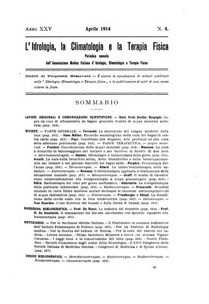 L'idrologia, la climatologia e la terapia fisica periodico mensile dell'Associazione medica italiana d'idrologia, climatologia e terapia fisica