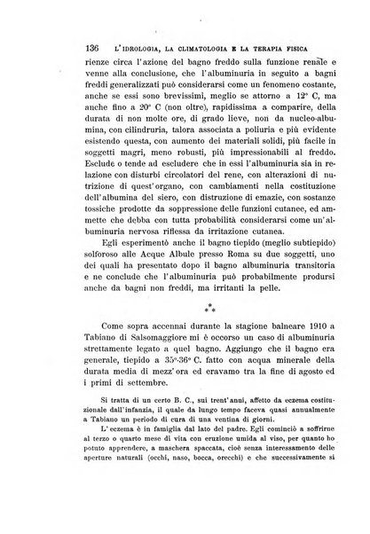 L'idrologia, la climatologia e la terapia fisica periodico mensile dell'Associazione medica italiana d'idrologia, climatologia e terapia fisica