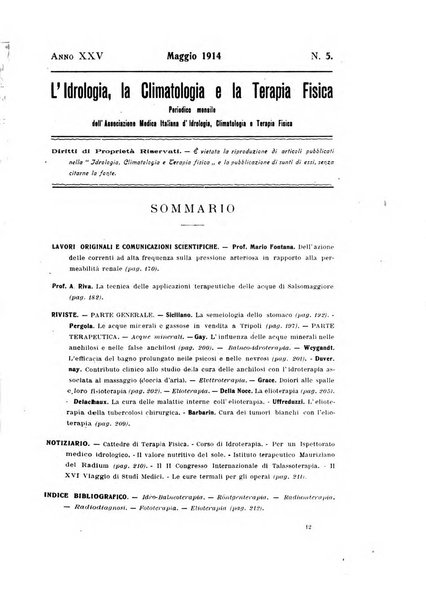 L'idrologia, la climatologia e la terapia fisica periodico mensile dell'Associazione medica italiana d'idrologia, climatologia e terapia fisica