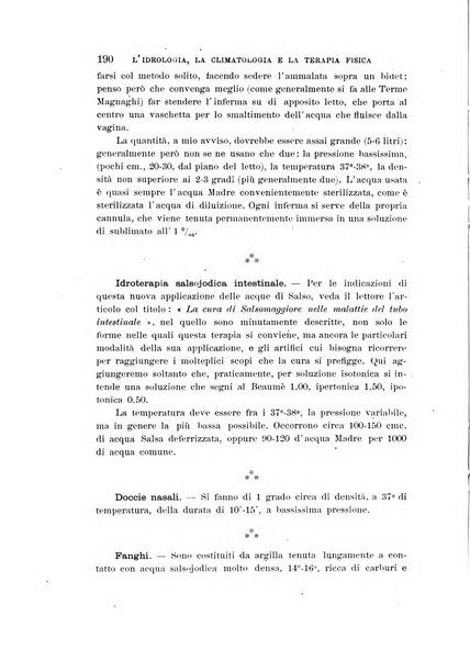 L'idrologia, la climatologia e la terapia fisica periodico mensile dell'Associazione medica italiana d'idrologia, climatologia e terapia fisica