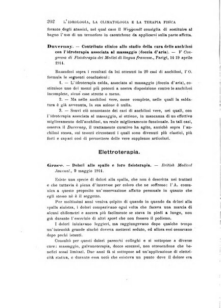 L'idrologia, la climatologia e la terapia fisica periodico mensile dell'Associazione medica italiana d'idrologia, climatologia e terapia fisica