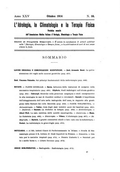 L'idrologia, la climatologia e la terapia fisica periodico mensile dell'Associazione medica italiana d'idrologia, climatologia e terapia fisica