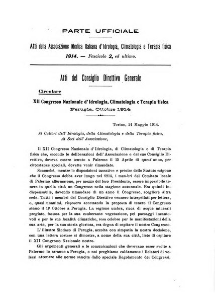 L'idrologia, la climatologia e la terapia fisica periodico mensile dell'Associazione medica italiana d'idrologia, climatologia e terapia fisica