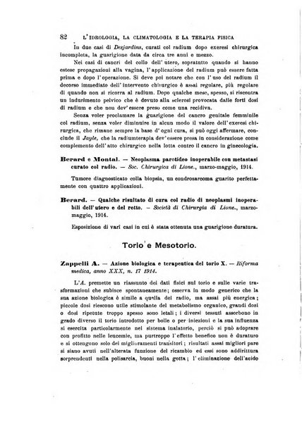 L'idrologia, la climatologia e la terapia fisica periodico mensile dell'Associazione medica italiana d'idrologia, climatologia e terapia fisica