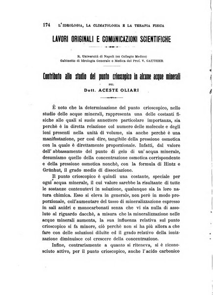 L'idrologia, la climatologia e la terapia fisica periodico mensile dell'Associazione medica italiana d'idrologia, climatologia e terapia fisica