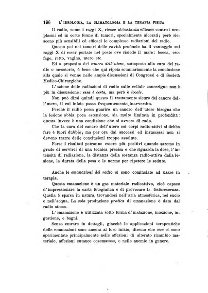 L'idrologia, la climatologia e la terapia fisica periodico mensile dell'Associazione medica italiana d'idrologia, climatologia e terapia fisica