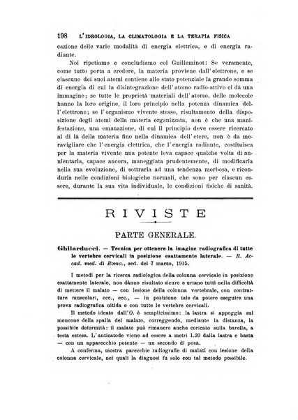 L'idrologia, la climatologia e la terapia fisica periodico mensile dell'Associazione medica italiana d'idrologia, climatologia e terapia fisica