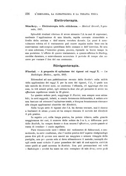 L'idrologia, la climatologia e la terapia fisica periodico mensile dell'Associazione medica italiana d'idrologia, climatologia e terapia fisica