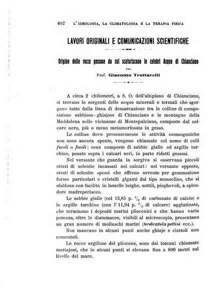 L'idrologia, la climatologia e la terapia fisica periodico mensile dell'Associazione medica italiana d'idrologia, climatologia e terapia fisica