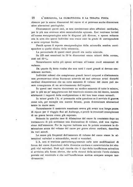 L'idrologia, la climatologia e la terapia fisica periodico mensile dell'Associazione medica italiana d'idrologia, climatologia e terapia fisica