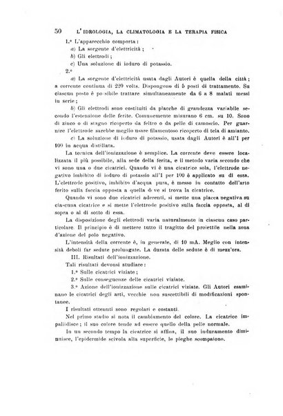 L'idrologia, la climatologia e la terapia fisica periodico mensile dell'Associazione medica italiana d'idrologia, climatologia e terapia fisica