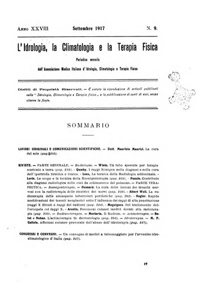 L'idrologia, la climatologia e la terapia fisica periodico mensile dell'Associazione medica italiana d'idrologia, climatologia e terapia fisica