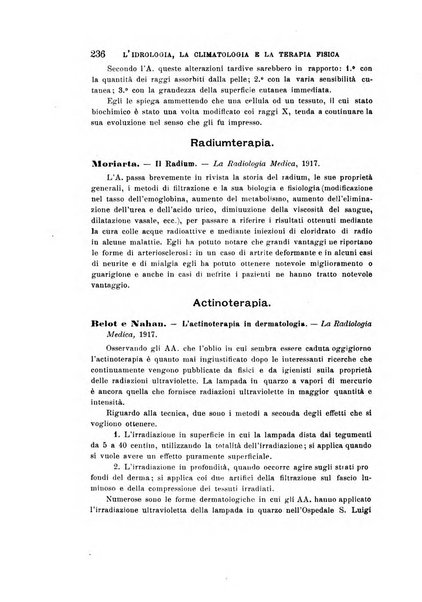 L'idrologia, la climatologia e la terapia fisica periodico mensile dell'Associazione medica italiana d'idrologia, climatologia e terapia fisica