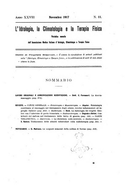 L'idrologia, la climatologia e la terapia fisica periodico mensile dell'Associazione medica italiana d'idrologia, climatologia e terapia fisica