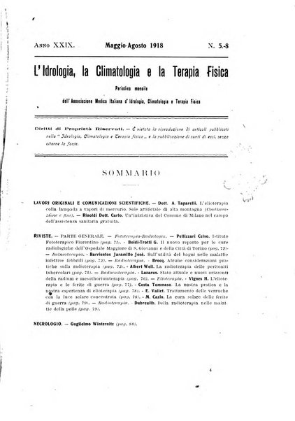 L'idrologia, la climatologia e la terapia fisica periodico mensile dell'Associazione medica italiana d'idrologia, climatologia e terapia fisica