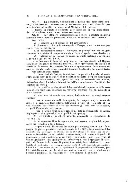 L'idrologia, la climatologia e la terapia fisica periodico mensile dell'Associazione medica italiana d'idrologia, climatologia e terapia fisica